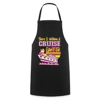 Cruise Ship Vacation There Is - Cooking Apron - black - Front - AI Model Male 185 dark (185cm)