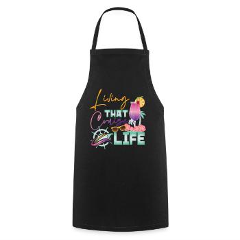 Cruise Ship Vacation Living That - Cooking Apron - black - Front - AI Model Male 185 dark (185cm)