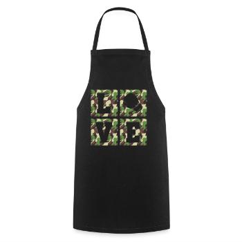 Boxing LOVE - Martial Arts Boxing Fighter Kickboxi - Kochschürze - Schwarz - Vorne - AI Model Male 185 dark (185cm)