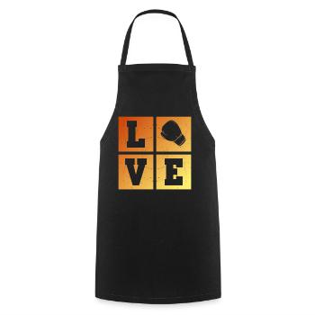 Boxing LOVE - Kickboxing Boxing Martial Arts Boxin - Kochschürze - Schwarz - Vorne - AI Model Male 185 dark (185cm)
