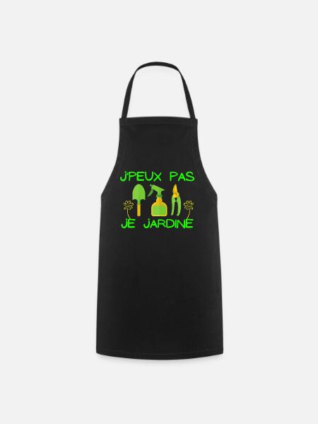 jardiner, jardinage, fan de jardinage - Tablier de cuisine - noir