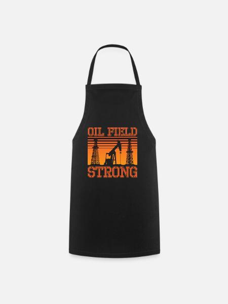 Oilfield Worker Oil Field Strong Oil Rig Roughneck - Kochschürze - Schwarz
