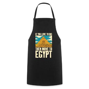 Ils aiment l’égyptien - Tablier de cuisine - noir - Devant - AI Model Male 185 dark (185cm)