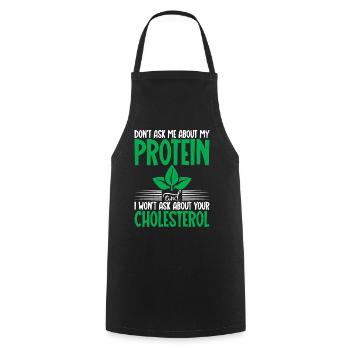 Ne me posez pas de questions sur mon - Tablier de cuisine - noir - Devant - AI Model Male 185 dark (185cm)