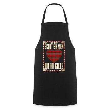 Scotland Wife Scottish - Cooking Apron - black - Front - AI Model Male 185 dark (185cm)