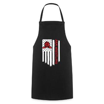 Bras de fer Cool Bras de fer Muscles Lutteur - Tablier de cuisine - noir - Devant - AI Model Male 185 dark (185cm)