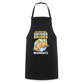 Dabbing Baggerfahrer Bagger Bruder - Kochschürze - Schwarz - Vorne - AI Model Male 185 dark (185cm)