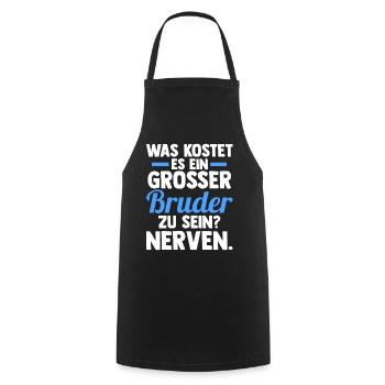 Geschwister Familie Brüder Bruder - Kochschürze - Schwarz - Vorne - AI Model Male 185 dark (185cm)