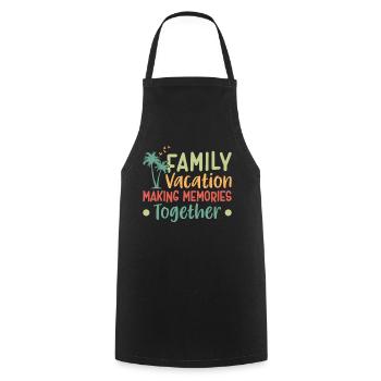Vacances en famille Créer des souvenirs ensemble - Tablier de cuisine - noir - Devant - AI Model Male 185 dark (185cm)