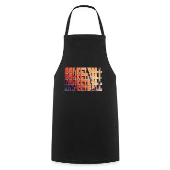Basketball - Cooking Apron - black - Front - AI Model Male 185 dark (185cm)