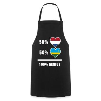 Rwanda and the Netherlands genius / gift - Cooking Apron - black - Front - AI Model Male 185 dark (185cm)