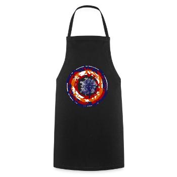 Crazy Bullseye - Cooking Apron - black - Front - AI Model Male 185 dark (185cm)