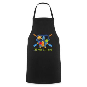 Paintball I'm Not Hit Retro Shoot Paintball Player - Cooking Apron - black - Front - AI Model Male 185 dark (185cm)