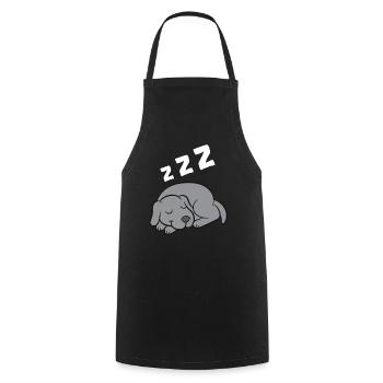 Weimaraner Dog Sleeping Pajama Sleeping - Cooking Apron - black - Front - AI Model Male 185 dark (185cm)