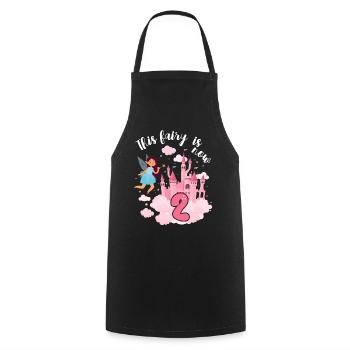 This fairy is now 2 Magic Castle 2. - Cooking Apron - black - Front - AI Model Male 185 dark (185cm)