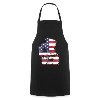 Patriotic Salute US Flag For Veterans Day - Kochschürze - Schwarz - Vorne - AI Model Male 185 dark (185cm)