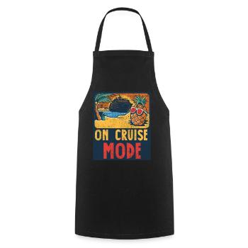Cruise Ship Vacation Vintage On - Kochschürze - Schwarz - Vorne - AI Model Male 185 dark (185cm)