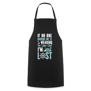 Cruise Ship Vacation Friends - Cooking Apron - black - Front - AI Model Male 185 dark (185cm)