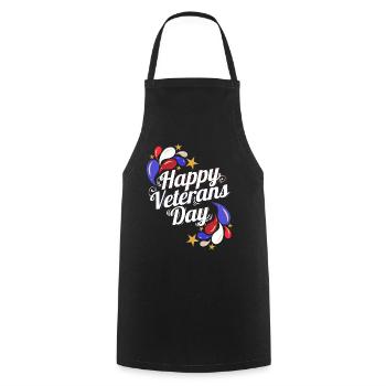 Logo For A Happy Veterans Day - Kochschürze - Schwarz - Vorne - AI Model Male 185 dark (185cm)