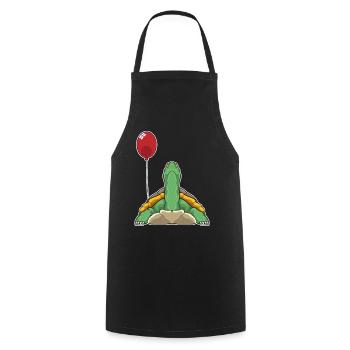 Turtle Balloon - Cooking Apron - black - Front - AI Model Male 185 dark (185cm)