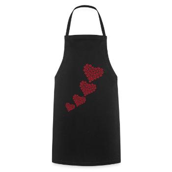 Dog Paw Hearts Dog Lover Dog Owner - Baby Dog Paws - Kochschürze - Schwarz - Vorne - AI Model Male 185 dark (185cm)