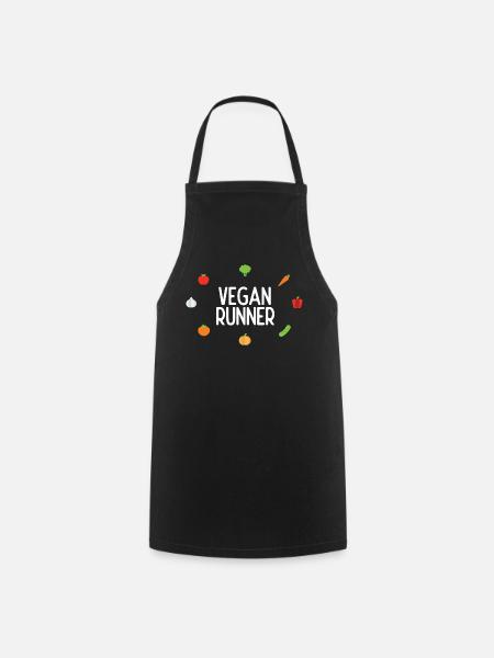 Veganer Läufer - Kochschürze - Schwarz