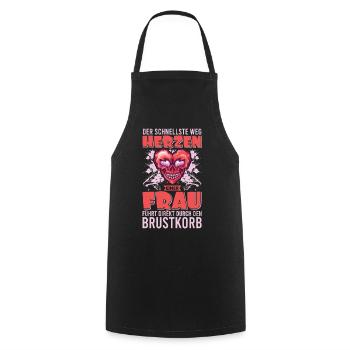 Zombie Horror Horror Film Festival + Halloween - Cooking Apron - black - Front - AI Model Male 185 dark (185cm)