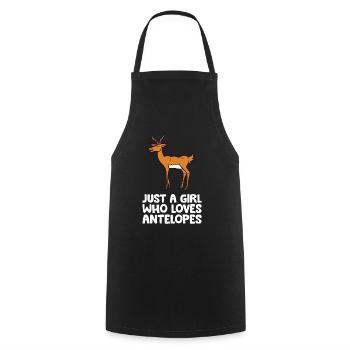 Seulement une fille qui aime l’antilope - Tablier de cuisine - noir - Devant - AI Model Male 185 dark (185cm)