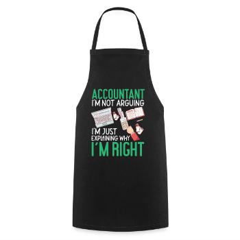 Comptable Comptable Comptable - Tablier de cuisine - noir - Devant - AI Model Male 185 dark (185cm)