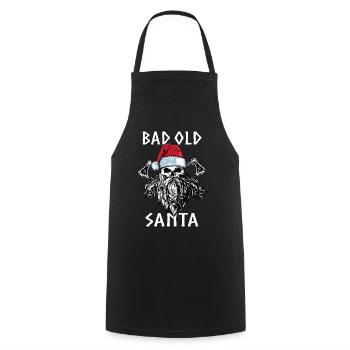 Evil Old Santa Viking Vintage Christmas - Cooking Apron - black - Front - AI Model Male 185 dark (185cm)