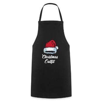 Christmas Outfit Partner Look Christmas Family - Cooking Apron - black - Front - AI Model Male 185 dark (185cm)