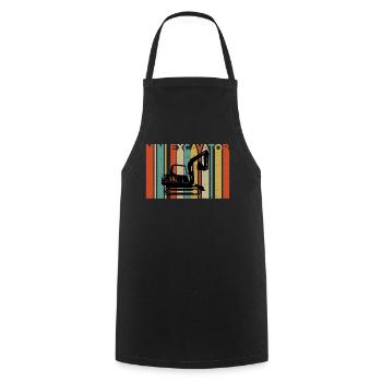 Super chemise excavatrice - Tablier de cuisine - noir - Devant - AI Model Male 185 dark (185cm)