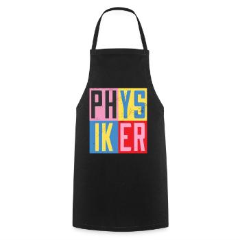 Physiker Design - Kochschürze - Schwarz - Vorne - AI Model Male 185 dark (185cm)