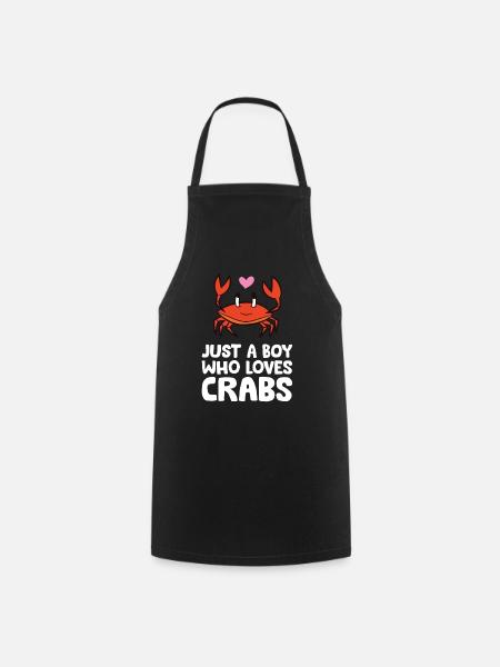 Juste un garçon qui aime les crabes - Tablier de cuisine - noir