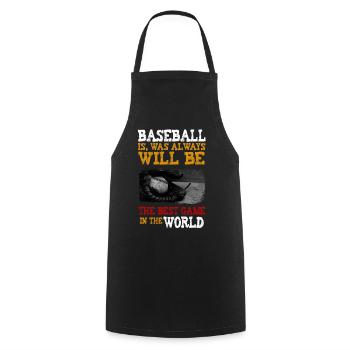 Le baseball est le meilleur jeu au monde - Tablier de cuisine - noir - Devant - AI Model Male 185 dark (185cm)