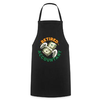 Accountant Bookkeeper Accounting - Cooking Apron - black - Front - AI Model Male 185 dark (185cm)