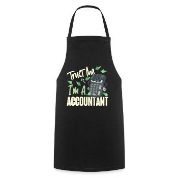 Comptable Comptable Comptable - Tablier de cuisine - noir - Devant - AI Model Male 185 dark (185cm)