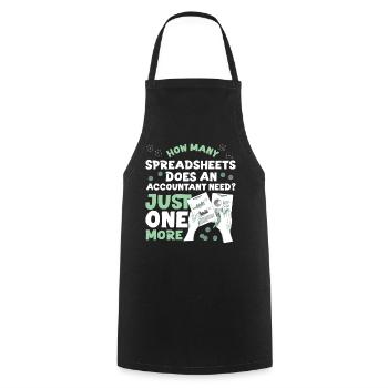 Accountant Bookkeeper Accounting - Cooking Apron - black - Front - AI Model Male 185 dark (185cm)
