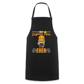 Best Engineer Mom Ever Construction Worker Mommy - Cooking Apron - black - Front - AI Model Male 185 dark (185cm)