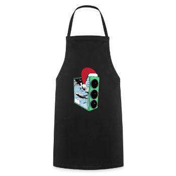 PC de jeu avec Beanie Funny Gambler Outfit Noël - Tablier de cuisine - noir - Devant - AI Model Male 185 dark (185cm)