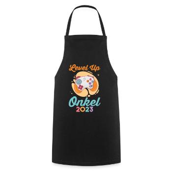 Onkel 2023 Gamer Zocker Werdender Onkel - Kochschürze - Schwarz - Vorne - AI Model Male 185 dark (185cm)