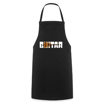 Guitar - Cooking Apron - black - Front - AI Model Male 185 dark (185cm)
