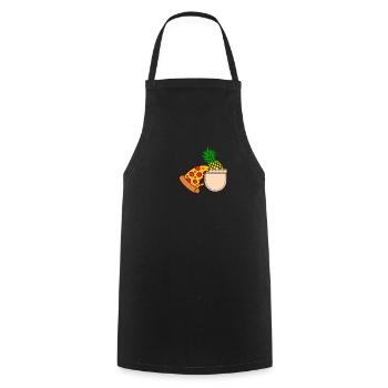 Pizza Pineapple - Cooking Apron - black - Front - AI Model Male 185 dark (185cm)