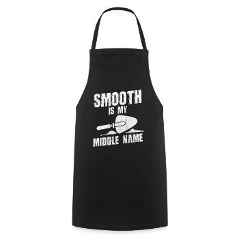 Smooth Is My Middle Name Betonbauer - Cooking Apron - black - Front - AI Model Male 185 dark (185cm)