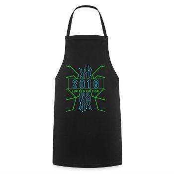 Geburtstag 2016 Gaming Limited Edition Gamer - Kochschürze - Schwarz - Vorne - AI Model Male 185 dark (185cm)