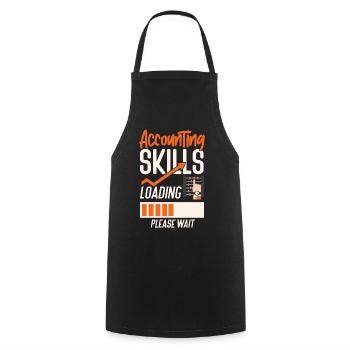 Accountant Bookkeeper Accounting - Cooking Apron - black - Front - AI Model Male 185 dark (185cm)