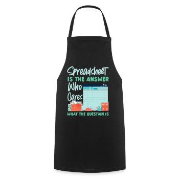 Accountant Bookkeeper Accounting - Cooking Apron - black - Front - AI Model Male 185 dark (185cm)