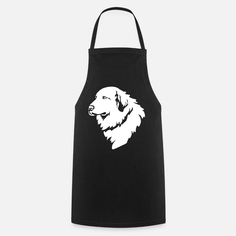 Tête de chien de montagne pyrénéenne « Black Edition » - Tablier de cuisine - noir