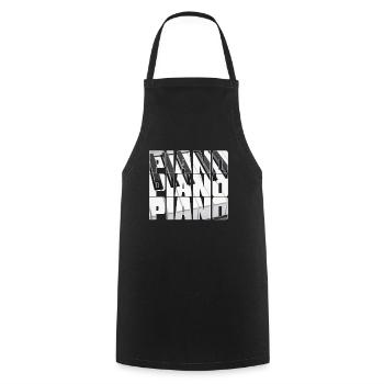 Piano - Cooking Apron - black - Front - AI Model Male 185 dark (185cm)