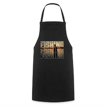 Angling - Cooking Apron - black - Front - AI Model Male 185 dark (185cm)